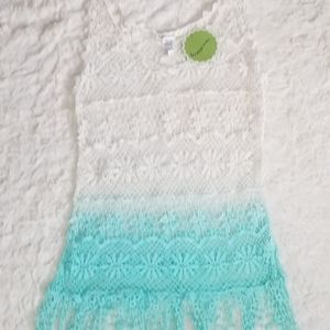 Breeze ever crochet ombre tank top NWT